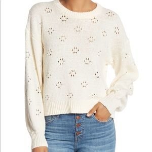Madewell Floral Pointelle Pullover Sz S